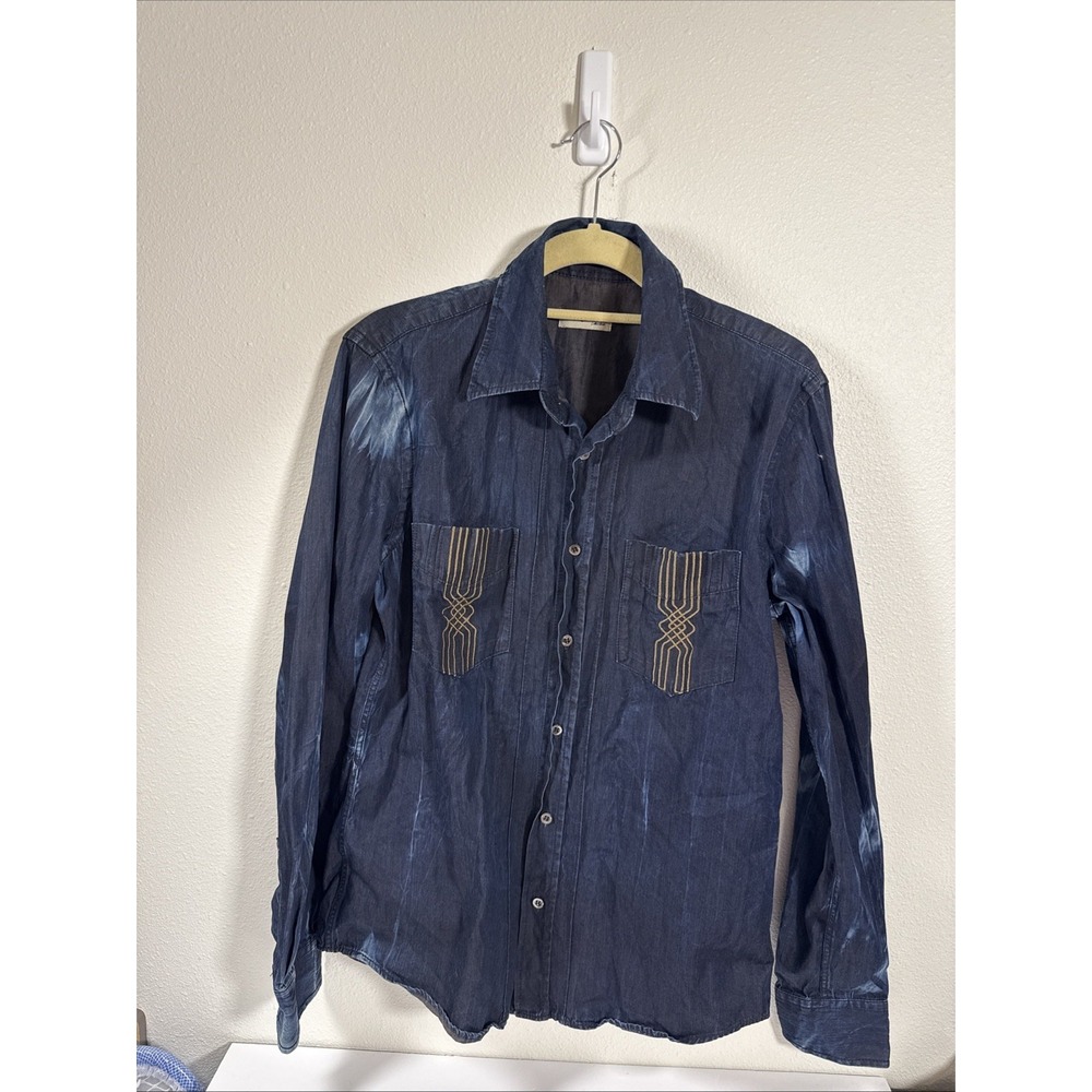 Authentic Gas Collection‎ Japan L Button Up L/S Men's Shirt D 1